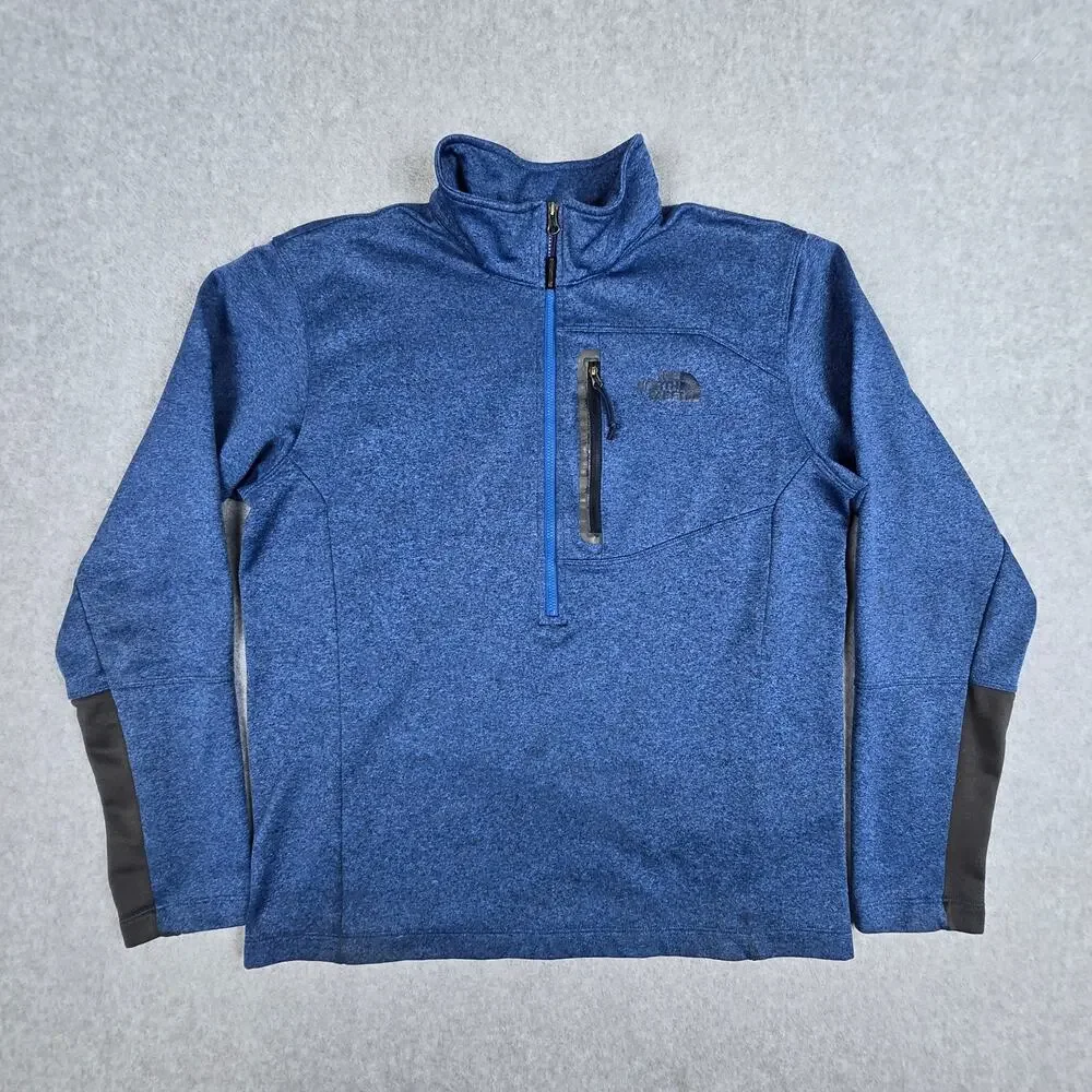 The North Face Mens Medium Blue Canyonlands 1/2 Zip Fleece Jacket